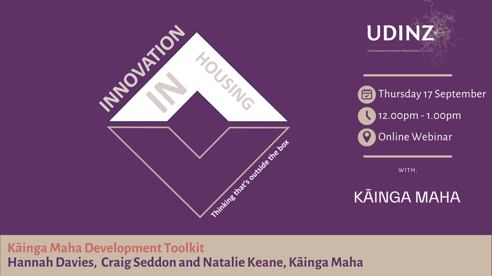 Innovation in Housing Webinar: Kāinga Maha Development Toolkit hero image